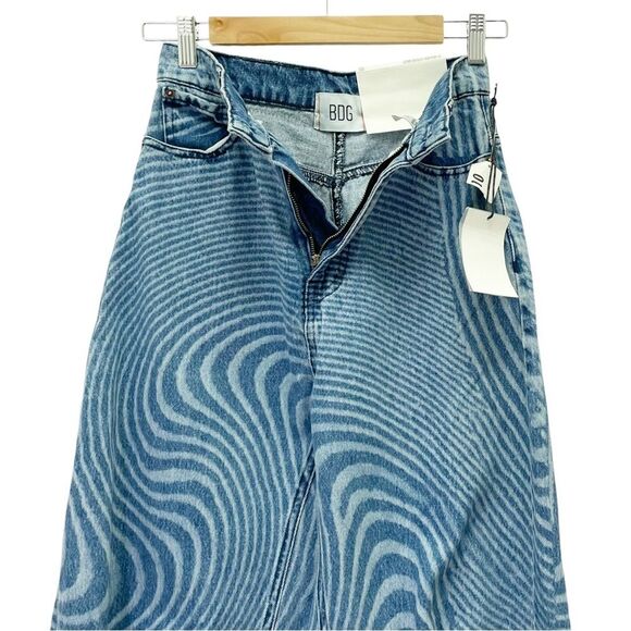 NWT BDG Rih Extreme Baggy Jean Blue Swirl Multi Streetwear Jeans Size 24 | 00 - Picture 7 of 14